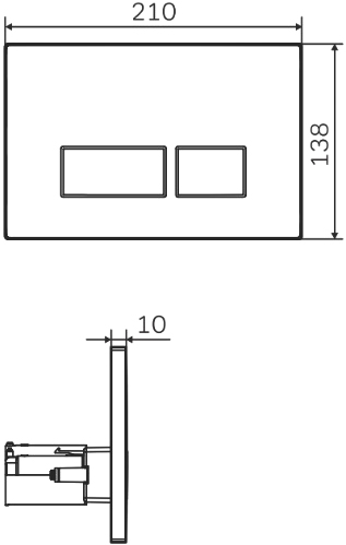 Кнопка смыва пневматическая Am.Pm Pro S I047038 цвет черный матовый