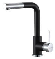 Смеситель для кухни Paulmark Kassel Ka214311-418 без подключения к фильтру чёрный металлик