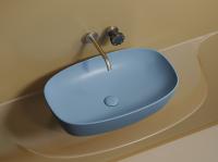 Раковина накладная овальная Ceramica Nova Element CN6049ML фарфор цвет голубой матовый