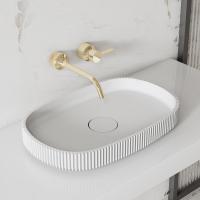 Раковина  овальная Abber STEIN AS2601 искусственный камень цвет белый матовый