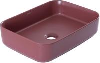 Раковина накладная прямоугольная Allen Brau Fantasy 4.11021.BD керамика цвет красный