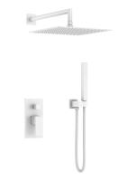 Душевая система со смесителем Boheme Qubic 474-3-MW монтаж встраиваемая в стену без термостата черный матовый