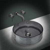 Раковина накладная круглая Vincea  VBS-5GL03 стекло цвет черный глянцевый