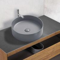 Раковина накладная круглая Vincea  VBS-216MG фарфор цвет серый матовый