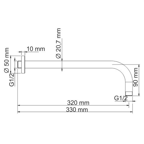 Душевая система со смесителем Wasserkraft Tauber A6451.097.121 монтаж встраиваемая в стену без термостата никель