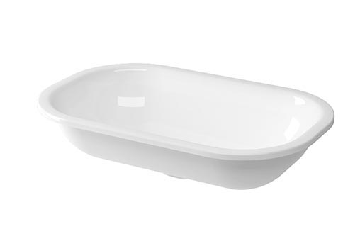 Раковина встраиваемая сверху овальная Cezares  CZR-ARE-60-LVB фаянс цвет белый