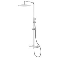 Душевая система со смесителем Abber Wasser Kreis 316 AF8160BST настенная с термостатом брашированная сталь без излива