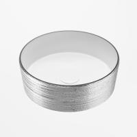 Раковина  круглая Grossman Color GR-5020SW фаянс цвет серебряный-белый