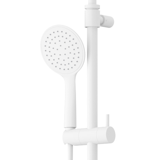 Душевая система со смесителем Cezares Leaf LEAF-CDA-30-L-BIO монтаж настенная без термостата белый матовый