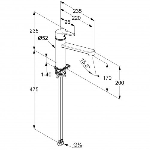 Смеситель для кухни Kludi M2 595740575 без подключения к фильтру хром