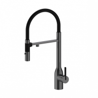 Смеситель для кухни Paulmark MAGNETO ONE Ma213188-GM с подключением к фильтру вороненая сталь