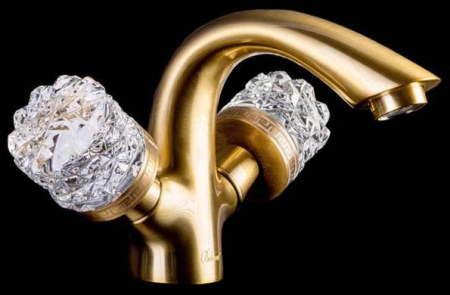 Смеситель для раковины Boheme Crystal 311-CRST бронза