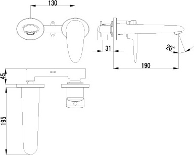 Смеситель для раковины Lemark Status LM4426C хром