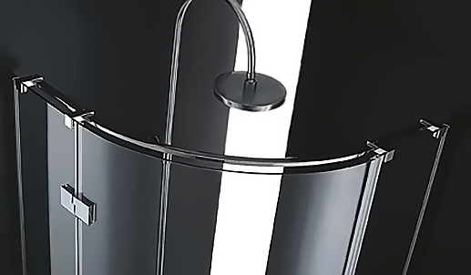 Душевой угол Cezares Bergamo BERGAMO-W-R-1-90-ARCO-C-Cr-L-IV четверть круга  стекла , профиль 