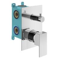 Смеситель для душа на 3 выхода Plumberia Selection TAG KITTG1901CR встраиваемый в стену 
без термостата хром
