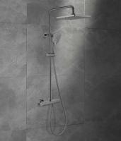 Душевая система со смесителем Vincea Next VSFS-1N0TGM монтаж настенная с термостатом вороненая сталь