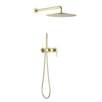 Душевая система со смесителем Timo Saona SX-2349/17SM монтаж встраиваемая в стену без термостата матовое золото