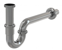 Сифон для умывальника Ø32, U-форма, цельнометаллический, с накидной гайкой 5/4", арт. A4320