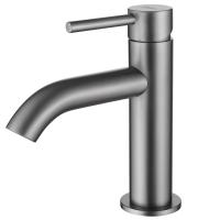 Смеситель для умывальника однорычажный Abber Wasser Kreis AF8110NG на раковину оружейная сталь без донного клапана