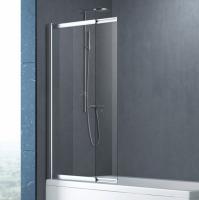 Шторка для ванны распашная раздвижная  Cezares Slider SLIDER-VF-11-90/150-C-Cr 90 см, стекла прозрачные, профиль хром