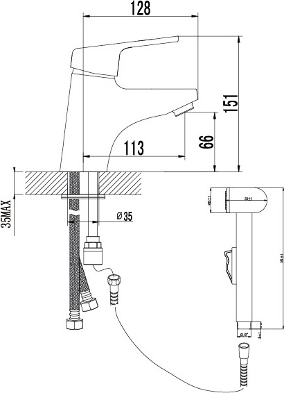 Смеситель для раковины Lemark Luna LM4116C хром