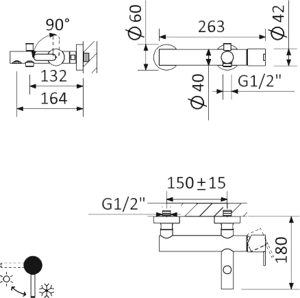 Смеситель  Cezares Leaf LEAF-VD-01  
 