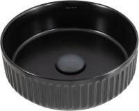 Раковина накладная круглая Allen Brau Fantasy 4.11032.31 керамика цвет черный матовый