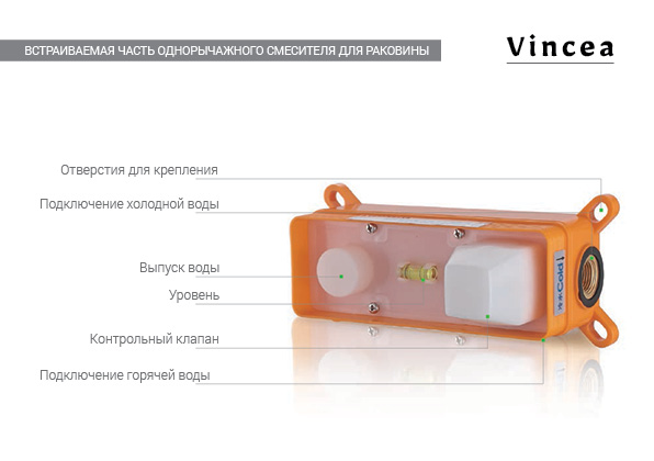 Смеситель для раковины Vincea Desire VBFW-1D1BG брашированное золото