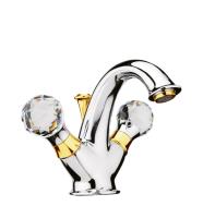 Смеситель для раковины Webert Karenina KA700102017 хром/золото