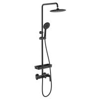 Душевая система со смесителем Orans  OLS-7003 монтаж настенная без термостата черная матовая