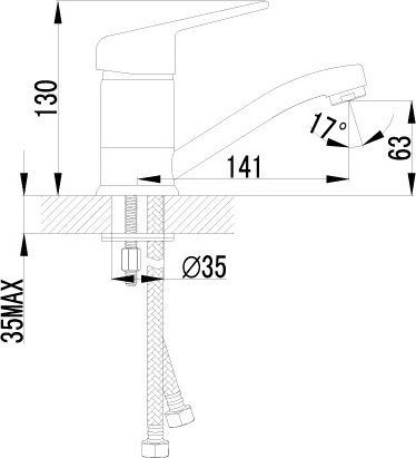 Смеситель для раковины Lemark Luna LM4107C хром