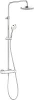 Душевая система со смесителем Kludi Logo 6809505-00 монтаж настенная с термостатом хром