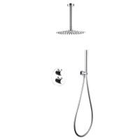 Душевая система со смесителем Abber Kreis AF8121 монтаж встраиваемая в стену без термостата хром