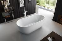 Акриловая ванна отдельностоящая BelBagno  BB70-1500-800 150x80 овальная цвет белый