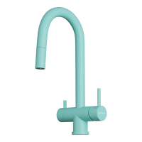 Смеситель для кухни Omoikiri Akita-S 4994436 с подключением к фильтру azur blue