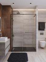 Душевая дверь складная Cezares Lux LUX-B-FS-11-140-C-GM 140 см стекла прозрачные профиль оружейная сталь