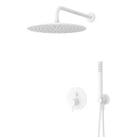 Душевая система со смесителем Cezares Leaf LEAF-DSIP-30-L-BIO монтаж встраиваемая  в стену без термостата белый матовый