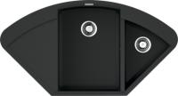 Кухонная мойка нестандартная Omoikiri Sakaime 4993123 встраиваемая сверху черный глянцевый