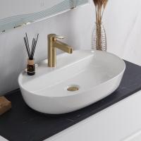 Раковина накладная овальная BelBagno  BB1346 фаянс цвет белый