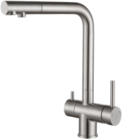 Смеситель для кухни Paulmark Skalen Sk213020-SS с подключением к фильтру нержавеющая сталь