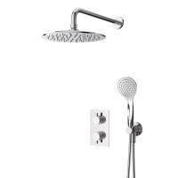 Душевая система со смесителем Cezares Leaf LEAF-DSIP-T-25-01 монтаж встраиваемая  в стену с термостатом хром