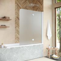 Шторка для ванны распашная  Vegas Glass E2V NOVO E2V NOVO 120 01 10 R 120 см, стекла матовые, профиль белый