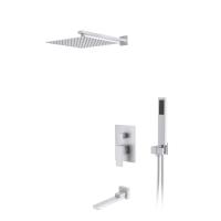 Душевая система со смесителем D&K Bayern.Liszt DA1515608A04 монтаж встраиваемая в стену без термостата белый матовый