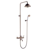 Душевая система со смесителем Lemark Spark LM6762RG монтаж настенная без термостата розовое Золото