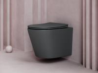 Унитаз подвесной Ceramica Nova Balearica CN6000MDH Rimless фарфор темно-серый матовый