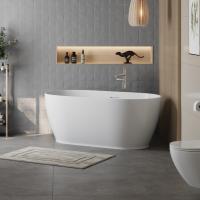 Акриловая ванна отдельностоящая BelBagno  BB413-1500-800 150x80 овальная цвет белый