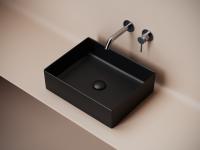 Раковина накладная прямоугольная Ceramica Nova Element CN6069MB фарфор цвет черный матовый