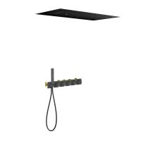 Душевая система со смесителем Timo Petruma SX-5329/03SM монтаж встраиваемая в стену с термостатом черный