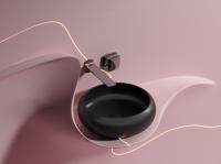 Раковина накладная круглая Ceramica Nova Element CN6050MB фарфор цвет черный матовый