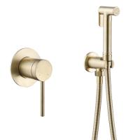 Гигиенический душ Abber Emotion AF8825G встраиваемый в стену матовое золото